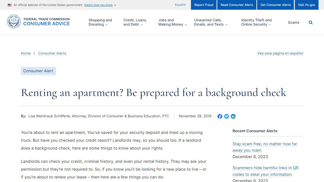Renting an apartment? Be prepared for a background check